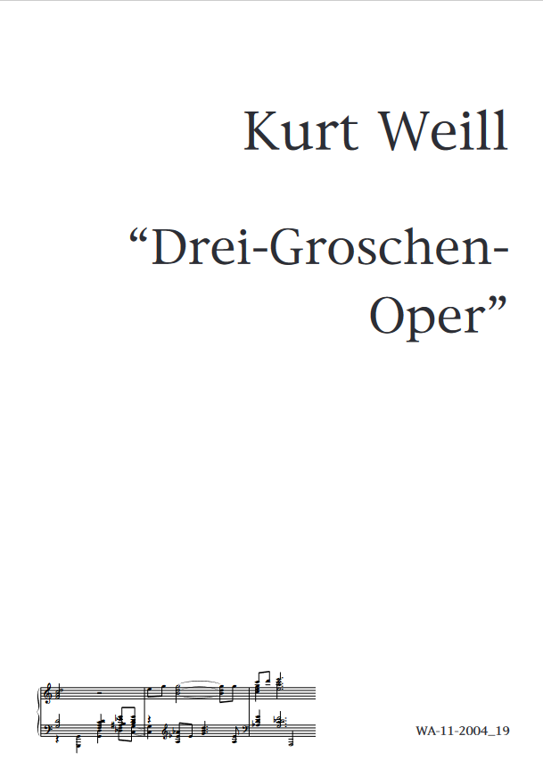 Die Drei-Groschen-Oper Partitur